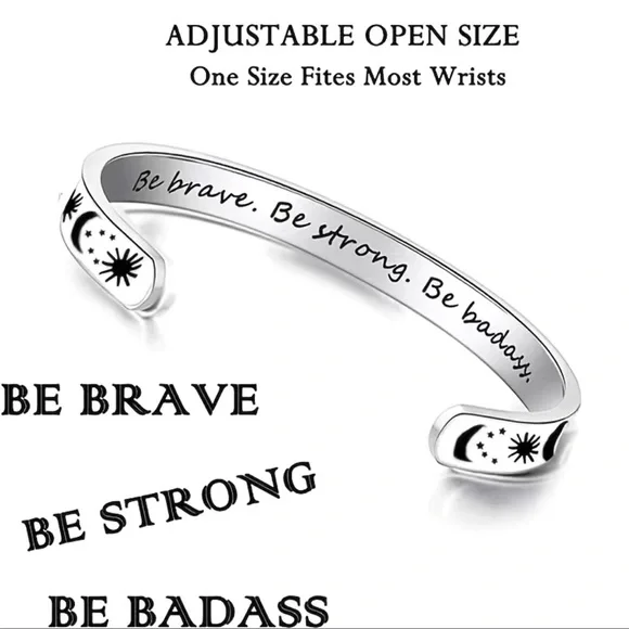 NWOT Sun & Moon C-Shaped Bangle - Picture 3 of 3